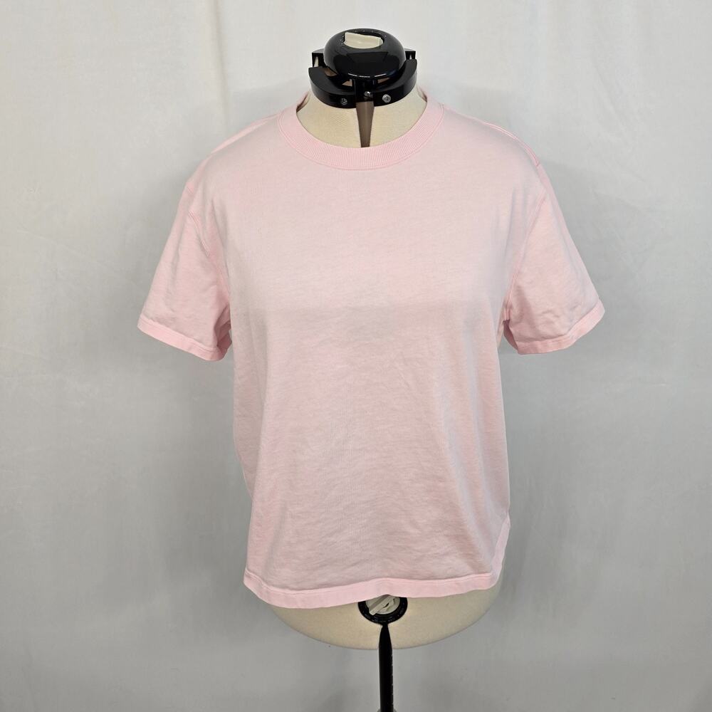 Lululemon Relaxed Fit Cotton Jersey Short Sleeve Tee Women's 12 Pink Strawberry - Picture 13 of 13